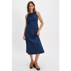 Free People Dex Denim Midi Dress Size M